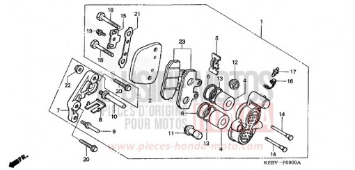 FRONT BRAKE CALIPER CA125W de 1998